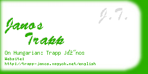 janos trapp business card